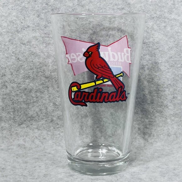 St. Louis Cardinals MLB Budweiser Beer Pint Glass 16 oz‎ Libbey Barware Mancave - Picture 1 of 4